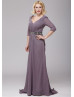 Dusty Purple Chiffon Awesome Mother Of The Bride Dress 